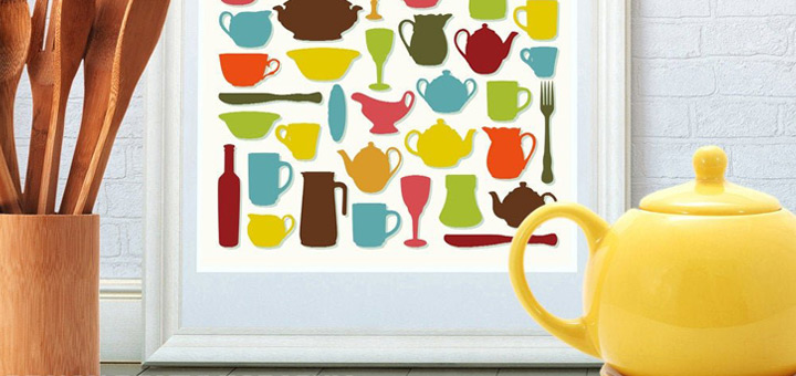 ideas creativa decorar departamento cuadros cocina